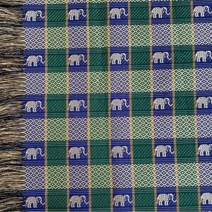 Elephant Patterned Woven Table Runner